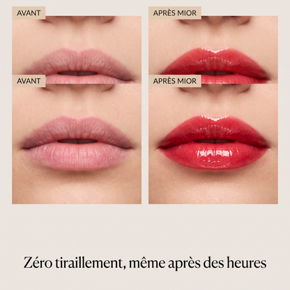 Mior — avant/après, zéro tiraillement même après des heures
